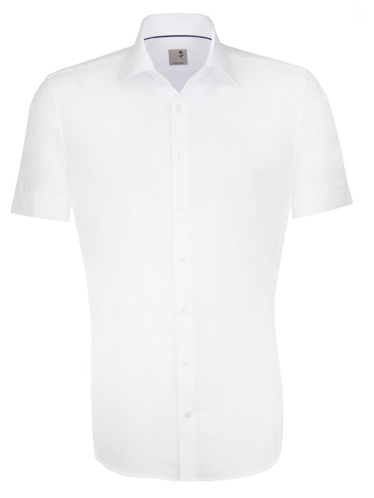 Seidensticker Short Sleeve Business Overhemd Wit
