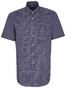 Seidensticker Short Sleeve Check Shirt Lilac