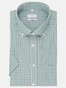 Seidensticker Short Sleeve Modern Two Color Check Overhemd Groen
