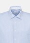 Seidensticker Short Sleeve Striped Poplin Overhemd Intens Blauw