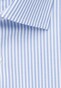 Seidensticker Short Sleeve Striped Poplin Overhemd Intens Blauw