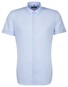 Seidensticker Short Sleeve X-Slim Overhemd Aqua Blue