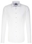 Seidensticker Single Color Stripe Overhemd Wit