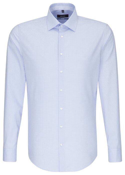 Seidensticker Sleeve 7 Mini Check Shirt Deep Intense Blue
