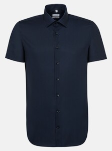 Seidensticker Slim Short Sleeve Kent Shirt Navy