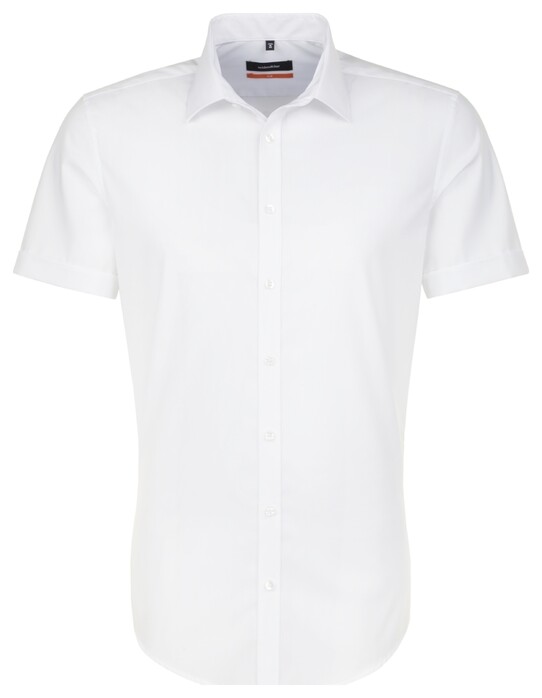 Seidensticker Slim Short Sleeve Kent Shirt White