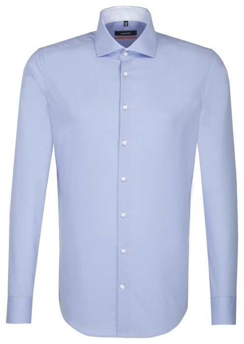 Seidensticker Slim Spread Kent Overhemd Pastel Blauw
