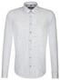Seidensticker Slim Uni Kent Shirt Extra Light Grey Melange