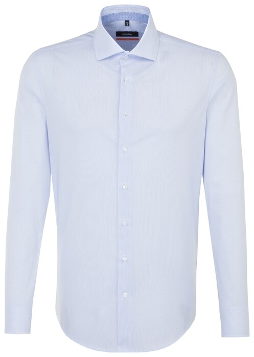 Seidensticker Soft Stripe Spread Kent Overhemd Blauw