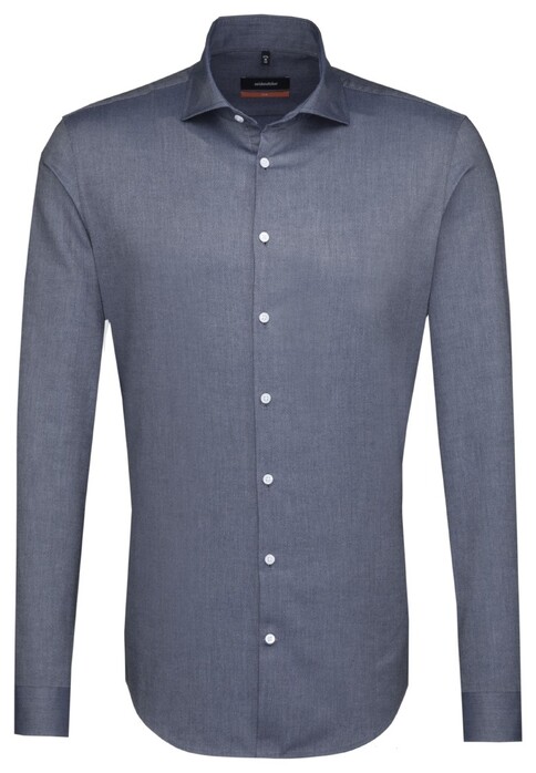 Seidensticker Spread Kent Faux-Uni Shirt Navy Blue
