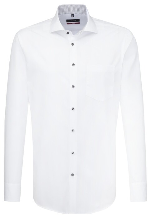 Seidensticker Spread Kent Mouwlengte 7 Shirt White