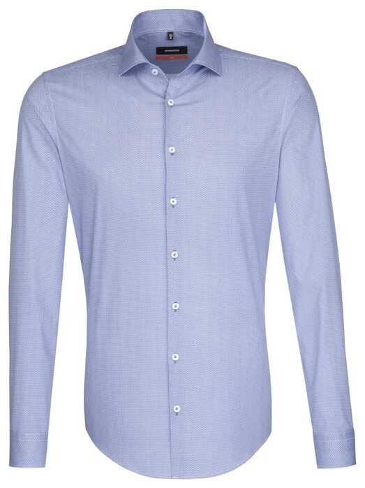 Seidensticker Spread Kent Overhemd Donker Blauw