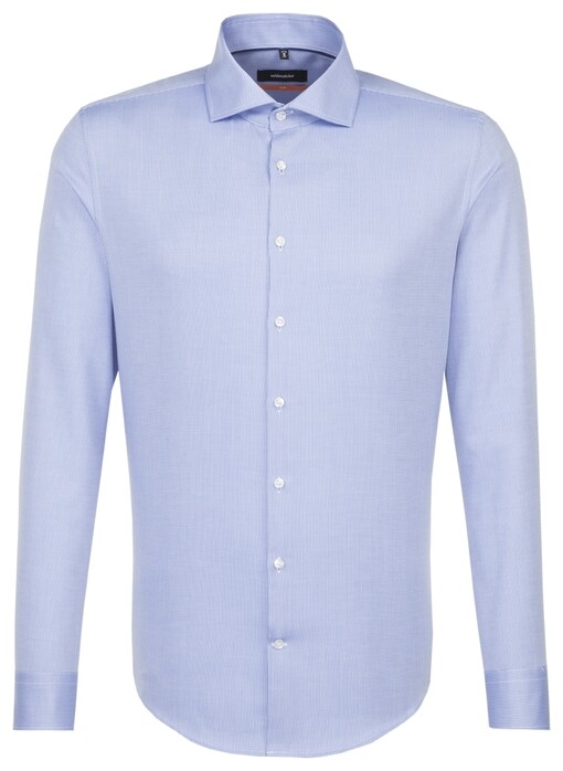 Seidensticker Spread Kent Striped Overhemd Pastel Blauw
