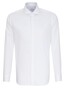 Seidensticker Spread Kent Uni Twill Overhemd Wit