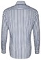Seidensticker Striped Business Kent Overhemd Donker Blauw Melange