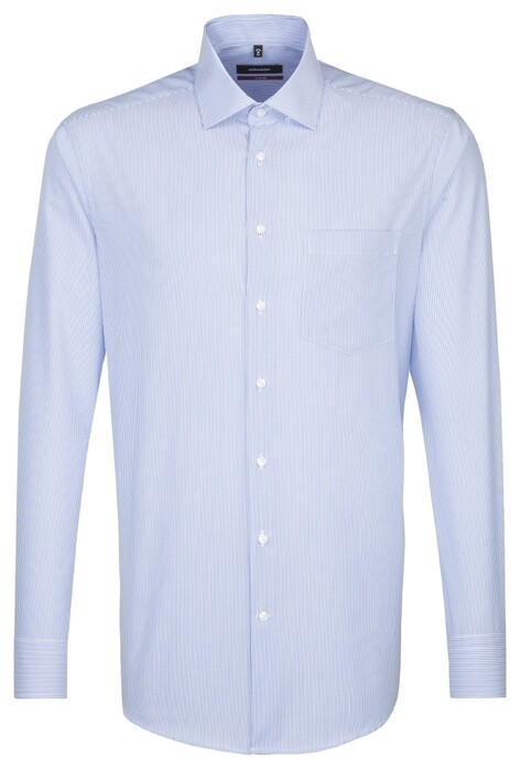 Seidensticker Striped Business Shirt Aqua Blue
