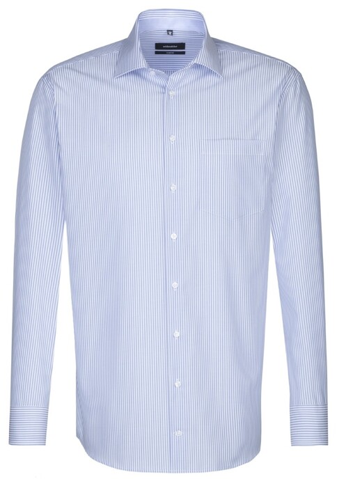 Seidensticker Striped Comfort Business Overhemd Aqua Blue