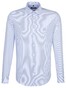 Seidensticker Striped Kent Business Overhemd Aqua Blue