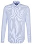 Seidensticker Striped Sleeve 7 Shirt Aqua Blue