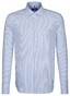 Seidensticker Striped Spread Kent Overhemd Aqua Blue