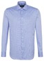 Seidensticker Structured Faux Uni Tailored Business Overhemd Intens Blauw