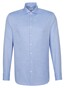Seidensticker Structured Uni Light Spread Kent Overhemd Intens Blauw