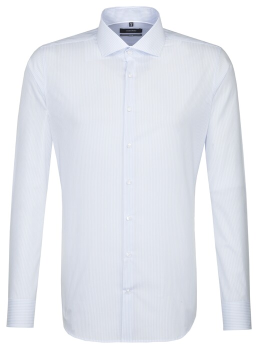 Seidensticker Subtle Striped Spread Kent Shirt Deep Intense Blue