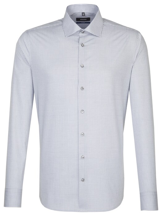 Seidensticker Tailored Check Shirt Grey Light Melange