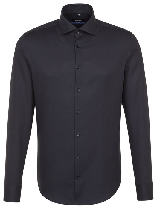 Seidensticker Textured Uni Business Shirt Black