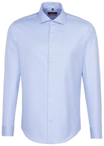 Seidensticker Twill Uni Business Overhemd Aqua Blue