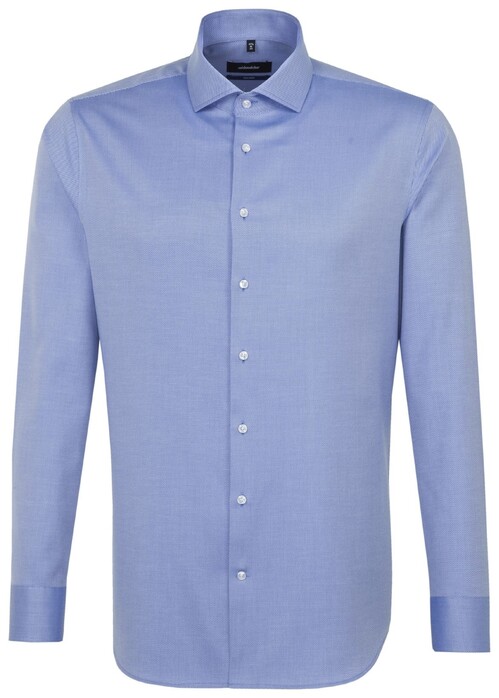 Seidensticker Twill Uni Light Spread Kent Shirt Sky Blue Melange
