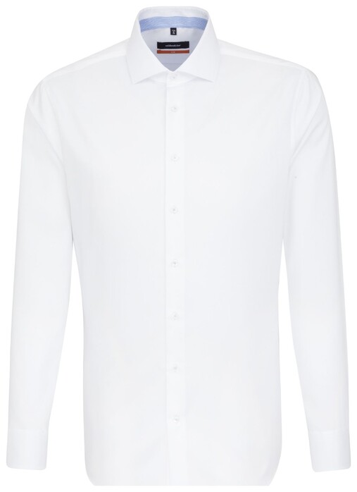 Seidensticker Twill Uni Spread Kent Shirt White