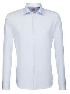 Seidensticker Uni Blauw Business Kent Overhemd