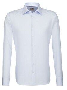 Seidensticker Uni Blauw Business Kent Shirt Blue