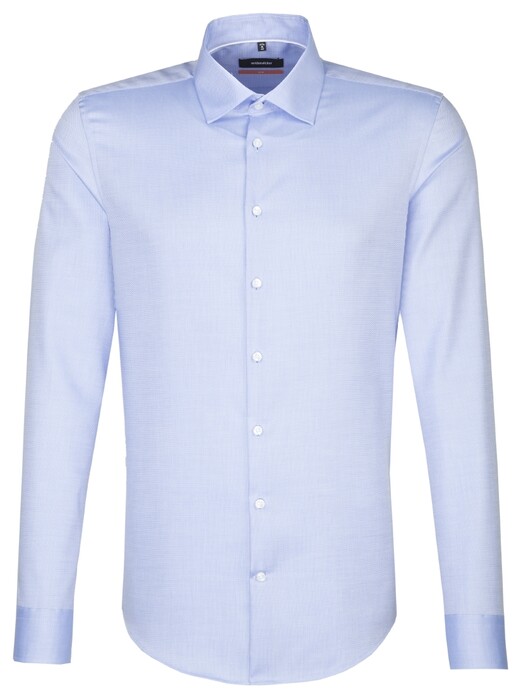 Seidensticker Uni Business Kent Overhemd Pastel Blauw