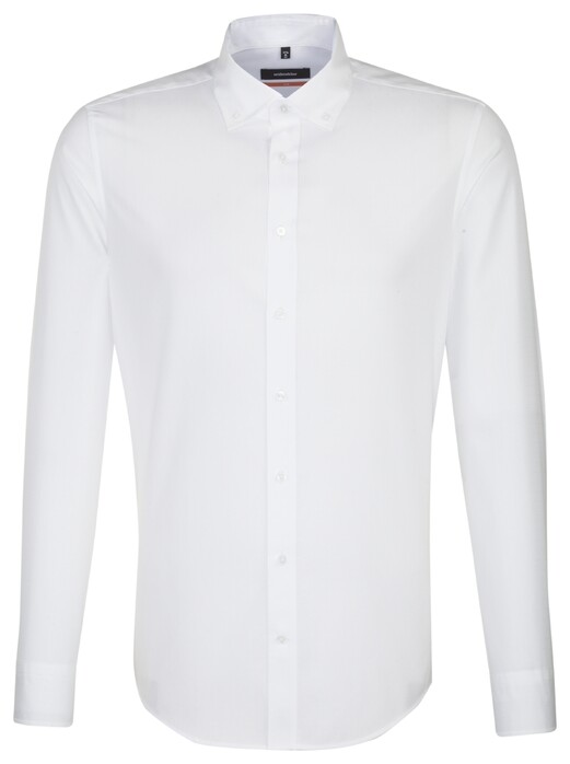 Seidensticker Uni Button Down Overhemd Wit