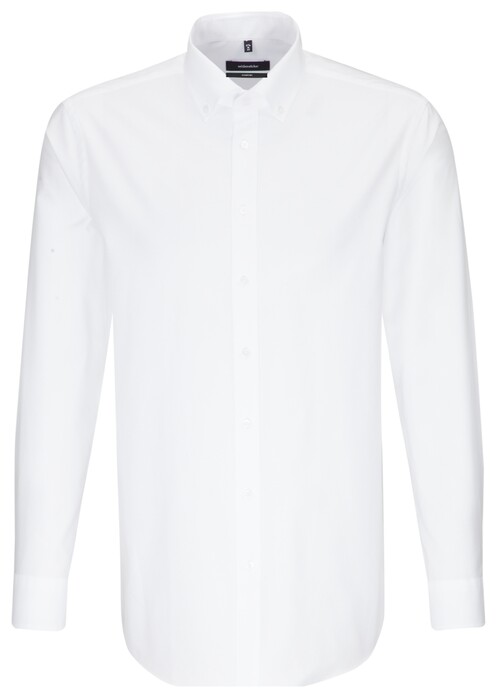 Seidensticker Uni Button Down Overhemd Wit