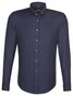 Seidensticker Uni Contrast Button Shirt Dark Evening Blue