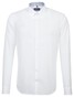 Seidensticker Uni Contrast Kent Overhemd Wit