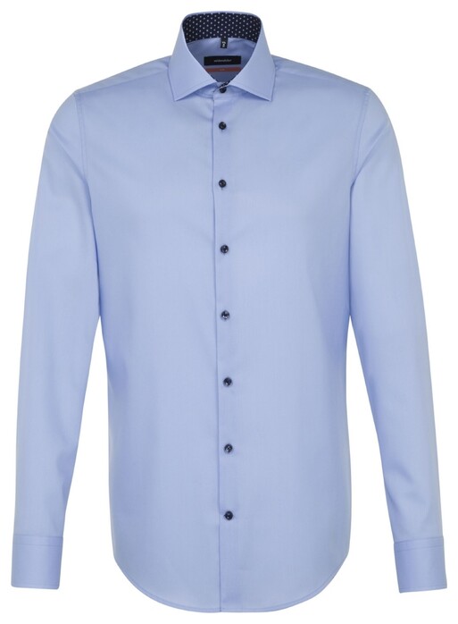 Seidensticker Uni Contrast Shirt Deep Intense Blue