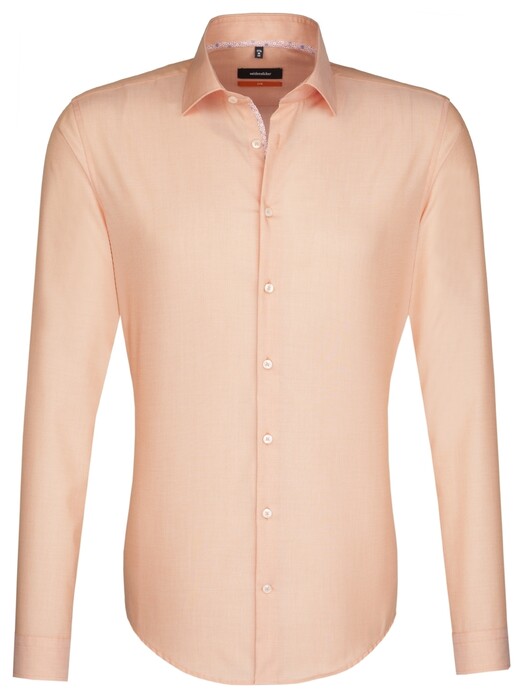 Seidensticker Uni Extra Long Sleeve Shirt Fine Orange
