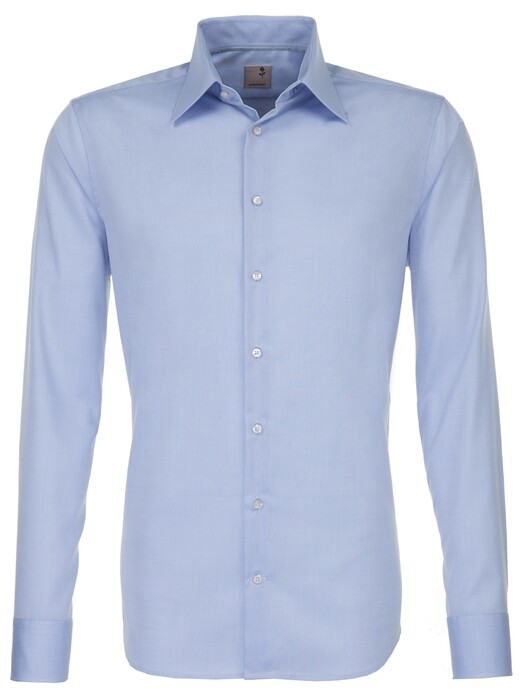 Seidensticker Uni Kent Overhemd Blauw
