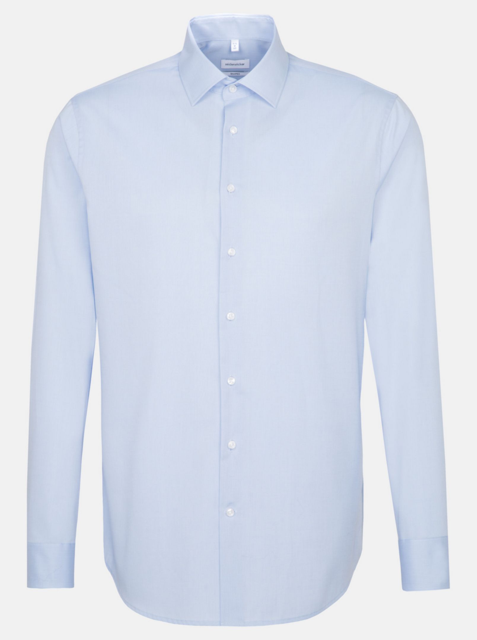 Seidensticker Uni Kent Slim Fit Overhemd Licht Blauw