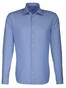Seidensticker Uni Kent Slim Fit Overhemd Midden Blauw