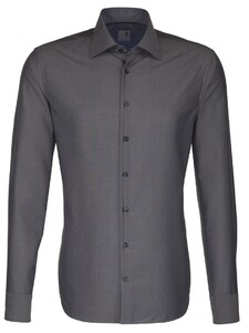 Seidensticker Uni Kent Slim Fit Shirt Grey