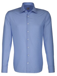Seidensticker Uni Kent Slim Fit Shirt Mid Blue