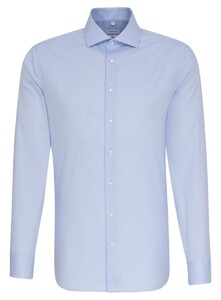 Seidensticker Uni Oxford Spread Kent Overhemd Blauw