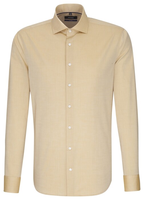 Seidensticker Uni Spread Kent Overhemd Brown Tan