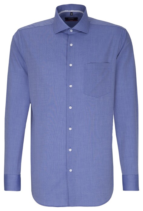 Seidensticker Uni Spread Kent Overhemd Sky Blue Melange