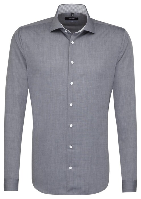 Seidensticker Uni Spread Kent X-Slim Overhemd Antraciet Melange